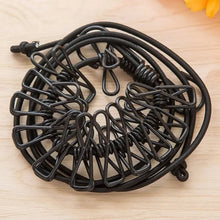 12 clips Cloth Line rope hang portable - Elastic, Windproof Eco-Friendly for Travel Home Use (random color)