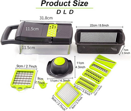 16 in 1 Multifunctional Vegetable Chopper Slicer Shredder with Basket Fruit Slicer Potato Shredder Carrot Grind Home Gadgets