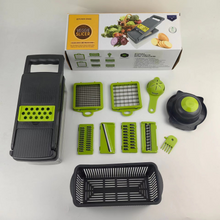 16 in 1 Multifunctional Vegetable Chopper Slicer Shredder with Basket Fruit Slicer Potato Shredder Carrot Grind Home Gadgets