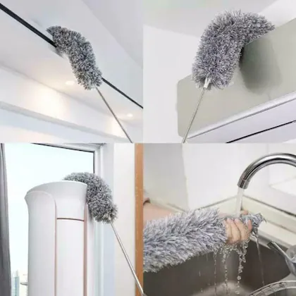 Flexible Duster For Fan Cleaning Mop With Long Rod